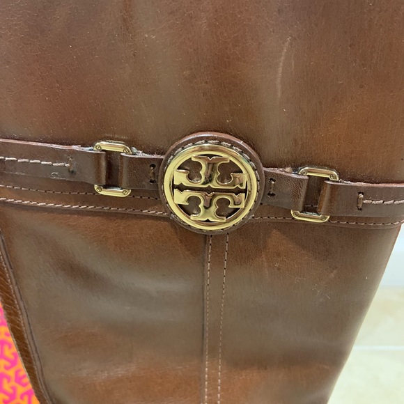 Tory Burch Calista Almond Riding Boots Size 8.5 - Picture 6 of 9